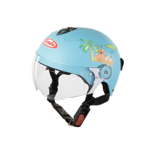 Mũ Bảo Hiểm Trẻ Em Nửa Đầu Có Kính Andes 3S108SK xanh dương