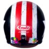 Mũ Bảo Hiểm Andes 3/4 đầu Luxury 111-Tem Nhám-W293- đen