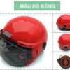 Mũ Bảo Hiểm Nửa Đầu Có Kính GRS A33K màu đỏ