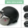 Mũ Bảo Hiểm Nửa Đầu Có Kính GRS A33K màu đen nhám