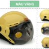 Mũ Bảo Hiểm Nửa Đầu Có Kính GRS A33K màu vàng