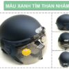 Mũ Bảo Hiểm Nửa Đầu Có Kính GRS A33K màu xanh than