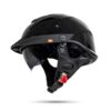 Mũ Bảo Hiểm Nửa Đầu Có Kính Âm LS2 OF590 Rebellion đen bóng