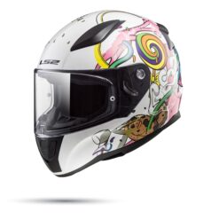 Mũ Bảo Hiểm Fullface LS2 FF353 Rapid Mini trắng hồng