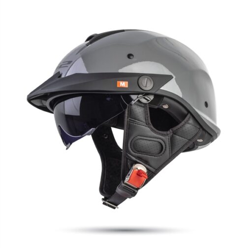 Mũ Bảo Hiểm Nửa Đầu Có Kính Âm LS2 OF590 Rebellion xám