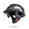 Mũ Bảo Hiểm Nửa Đầu Có Kính Âm LS2 OF590 Rebellion xám chuột