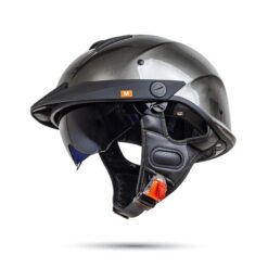 Mũ Bảo Hiểm Nửa Đầu Có Kính Âm LS2 OF590 Rebellion xám chuột